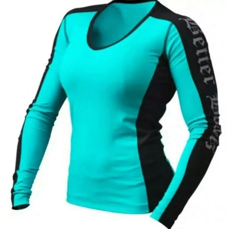 Better Bodies Shaped, футболка с длинным рукавом, бирюзовый