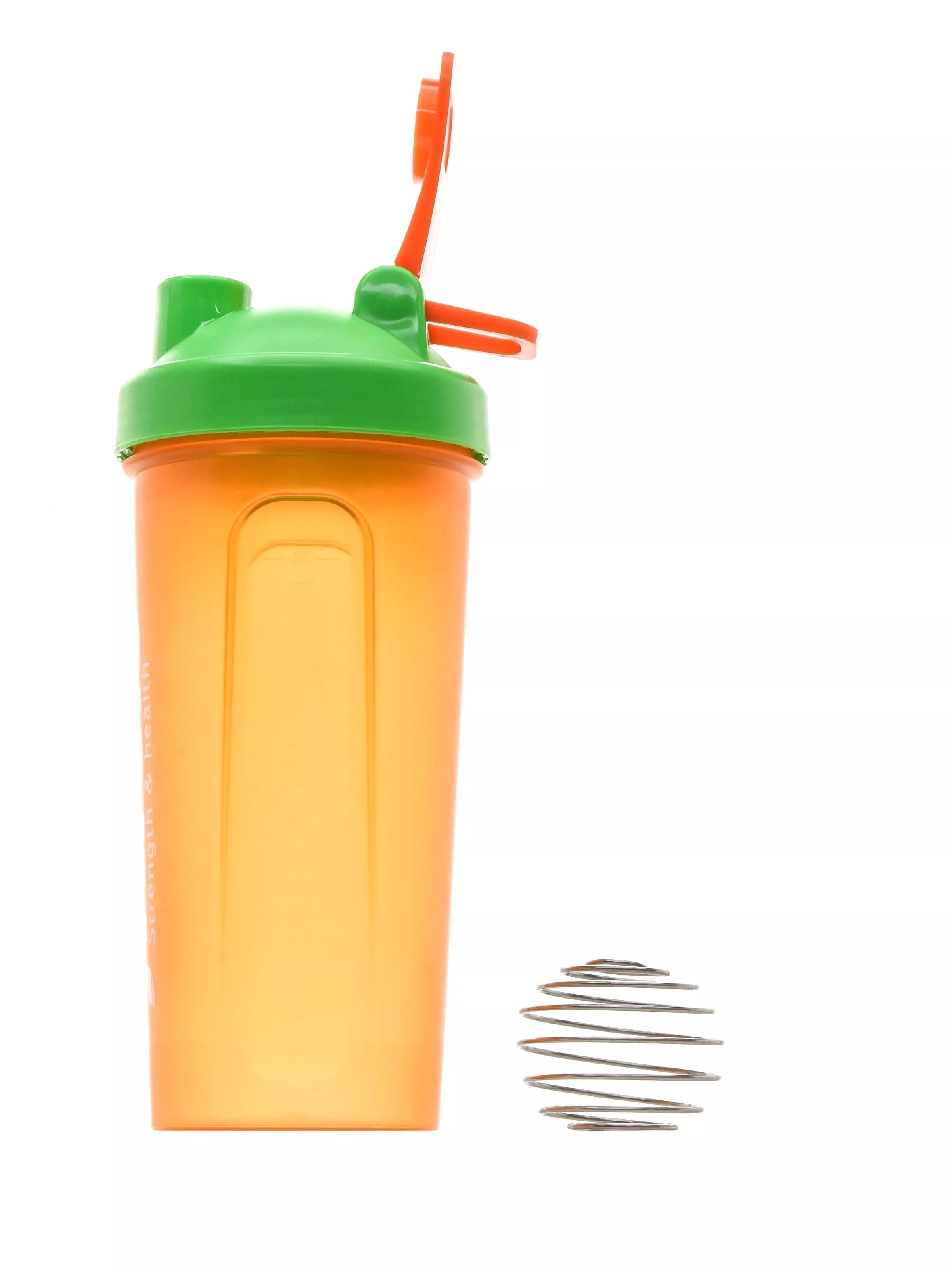 FitRule Шейкер классический с крючком (оранжевый+зеленая крышка)