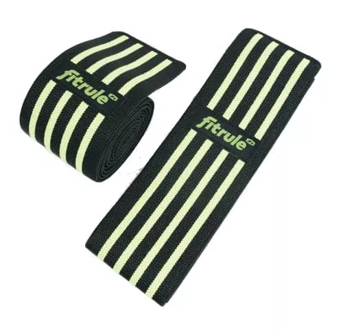 FitRule Бинт коленные черно-зеленый (hard) 2 м