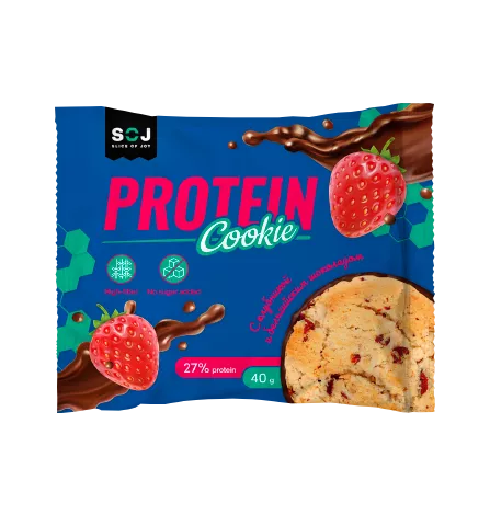 SOJ Protein Cookie покрытое шоколадом без добавления сахара 40g