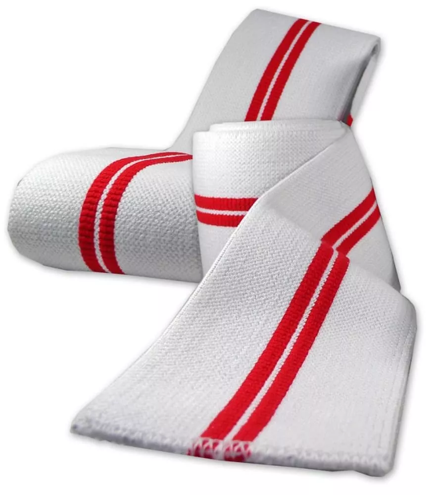 BeFirst Бинт коленный (Белый с Красным) (арт 499)