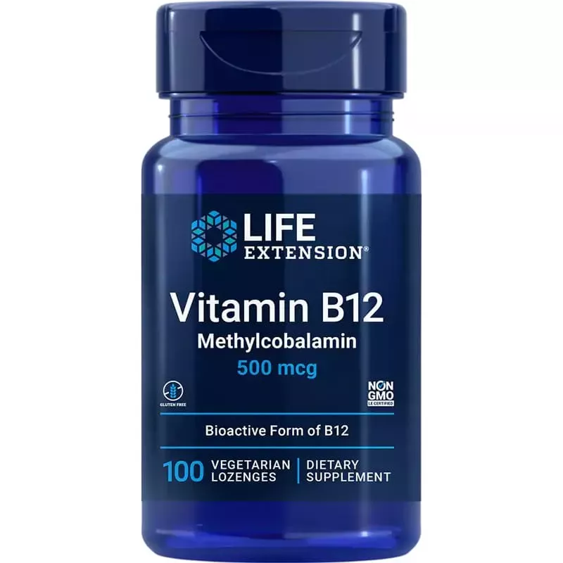 LIFE Extension Vitamin B12 Methylcobalamin 500mcg 60 vegloz