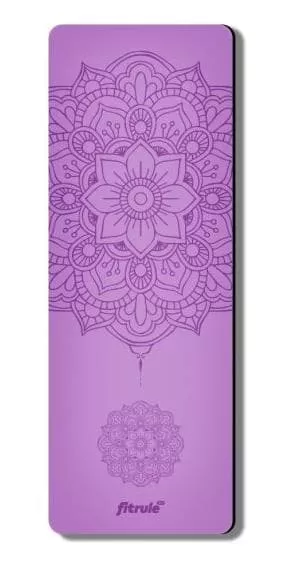 Fitrule Коврик Фиолетовый с разметкой из PU (Цветение)