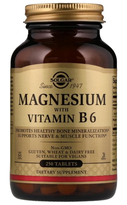 Solgar Magnesium with Vitamin B6 250 tabs фото