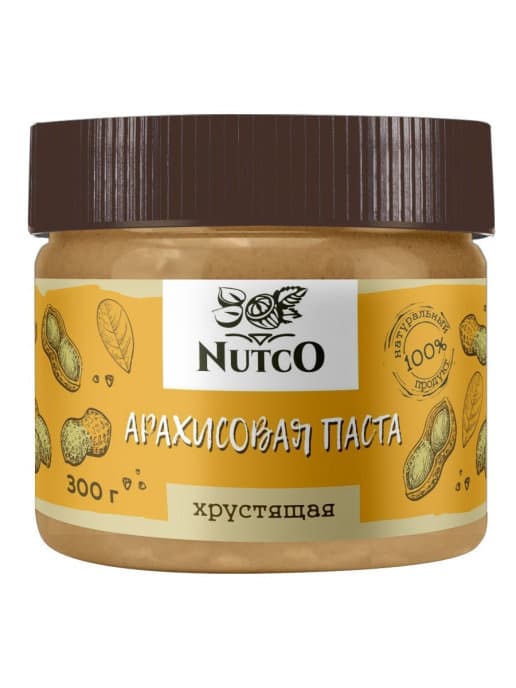 NUTCO Арахисовая паста хрустящая - 300g фото