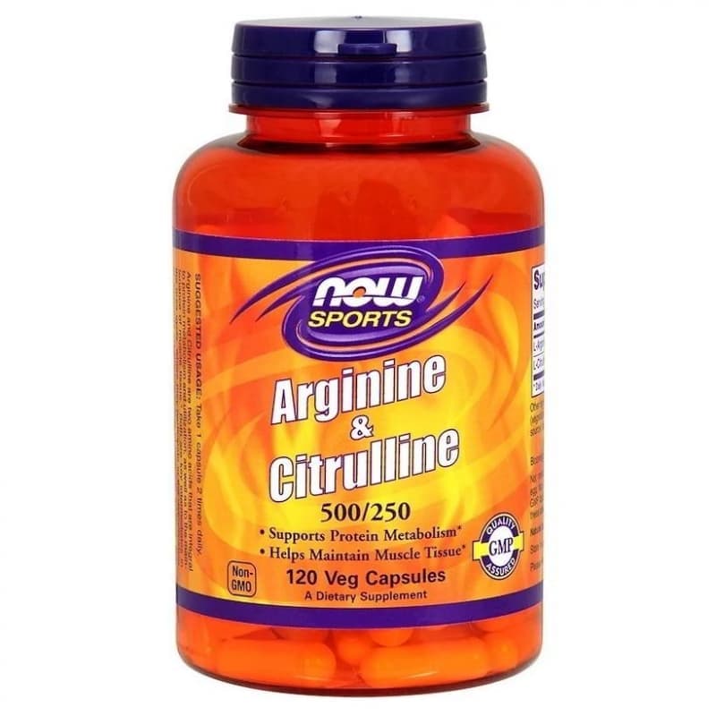 NOW Arginine 500mg Citruline 250mg 240 caps