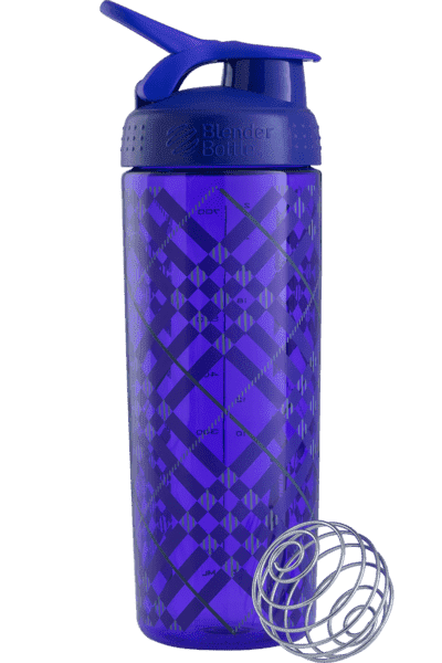 BlenderBottle SportMixer Sleek 828 ml фиолетовый Tartan Plaid Pattern фото
