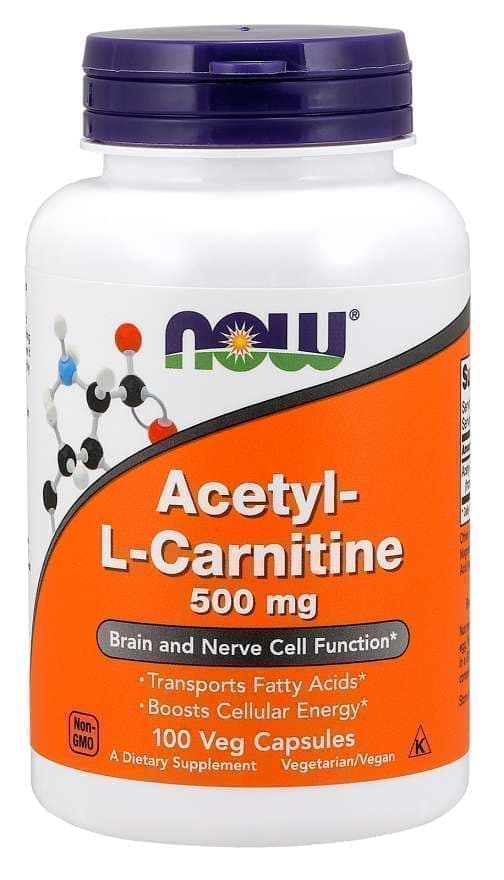 NOW Acetyl L-Carnitine 500 mg 100 vcaps