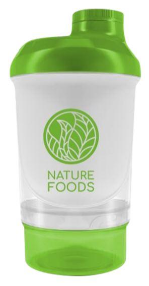 Nature Foods Шейкер Smart 300ml+150ml (White -Grass Green)