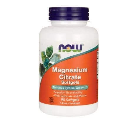 NOW Magnesium Citrate 400mg 90 sgels фото