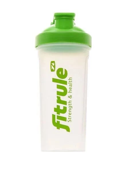 FitRule Шейкер классический с крючком (прозрачный зеленый лого+зеленая крышка) фото