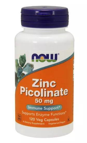 NOW Zinc Picolinate 50 mg 120 vcaps фото